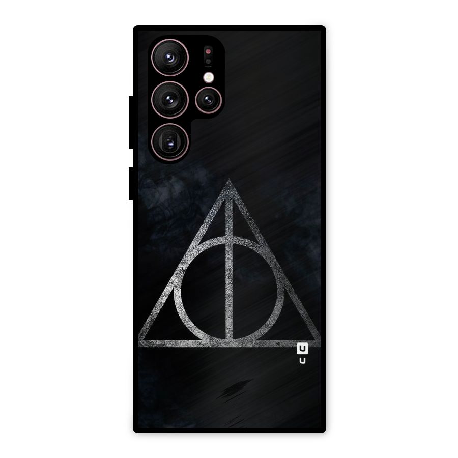 Rugged Triangle Design Metal Back Case for Galaxy S22 Ultra 5G