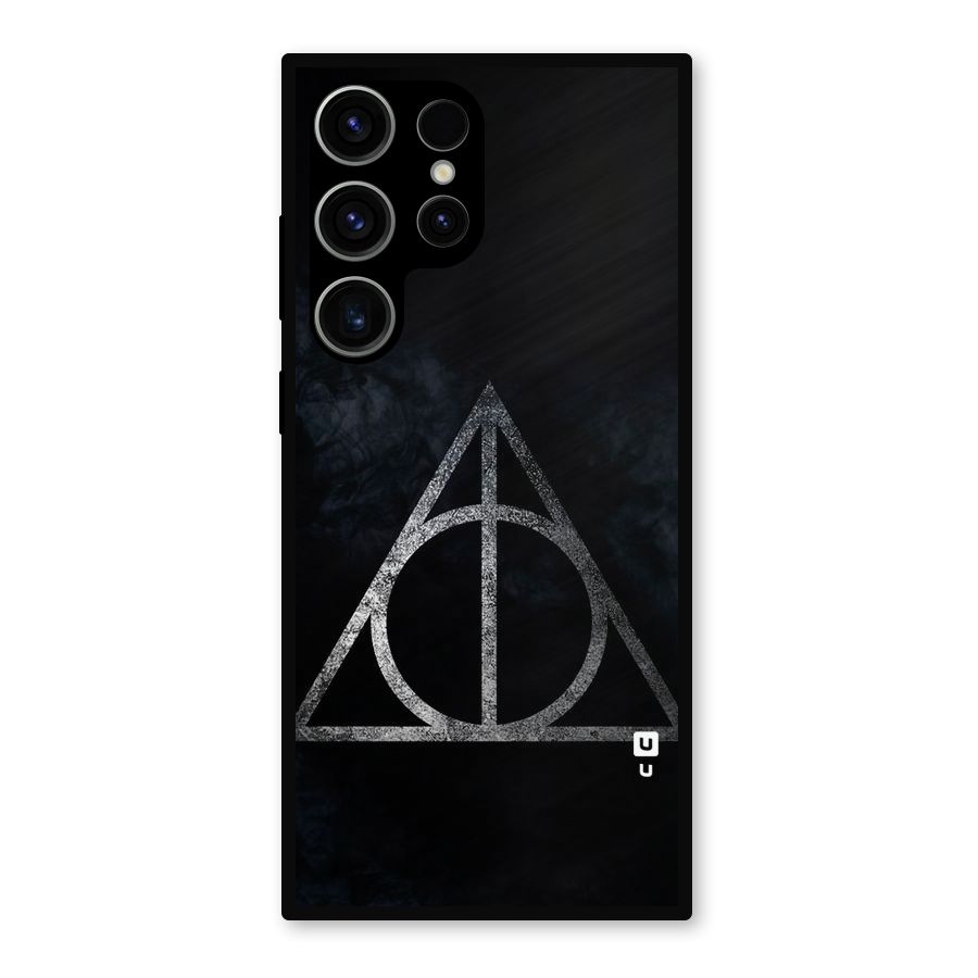 Rugged Triangle Design Metal Back Case for Galaxy S23 Ultra