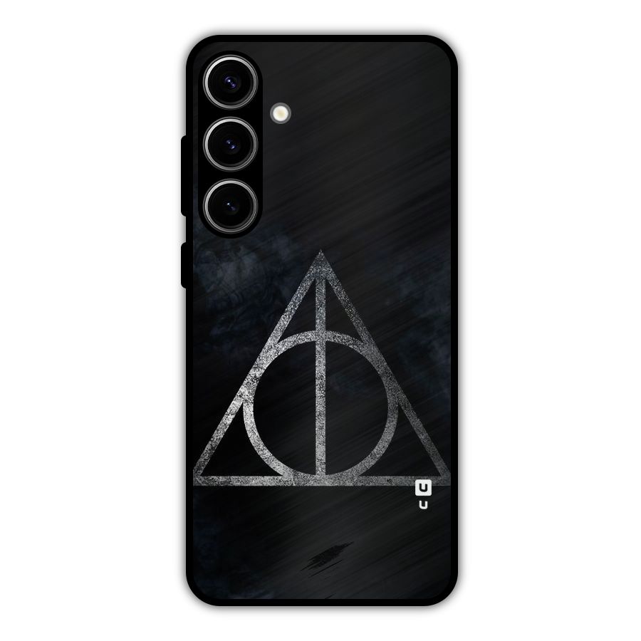 Rugged Triangle Design Metal Back Case for Galaxy S24 Plus