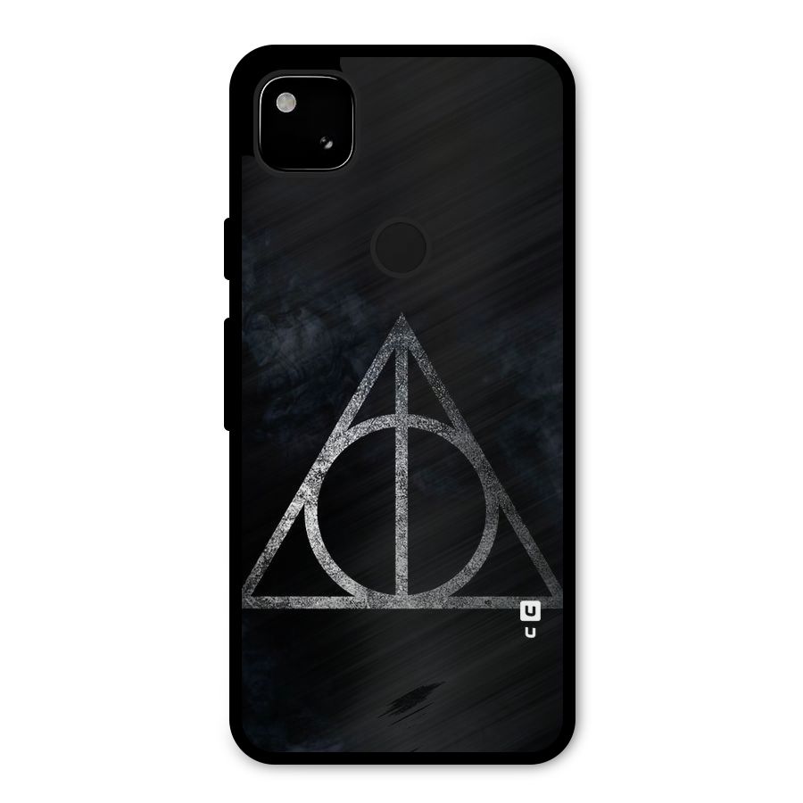 Rugged Triangle Design Metal Back Case for Google Pixel 4a