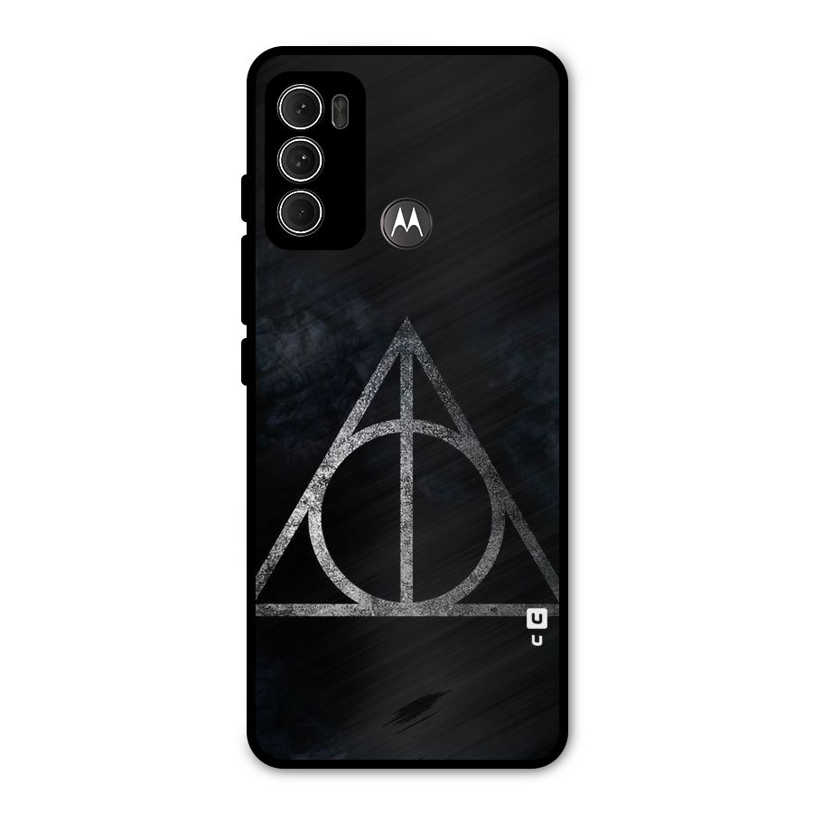 Rugged Triangle Design Metal Back Case for Moto G60