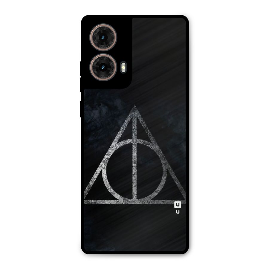 Rugged Triangle Design Metal Back Case for Moto G85