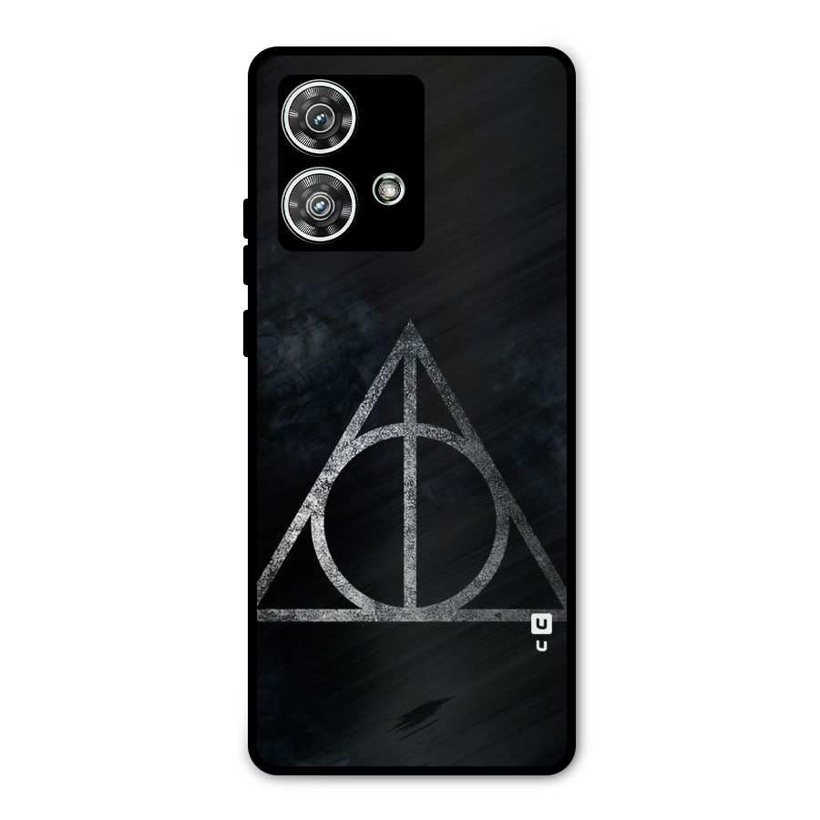 Rugged Triangle Design Metal Back Case for Motorola Edge 40 Neo