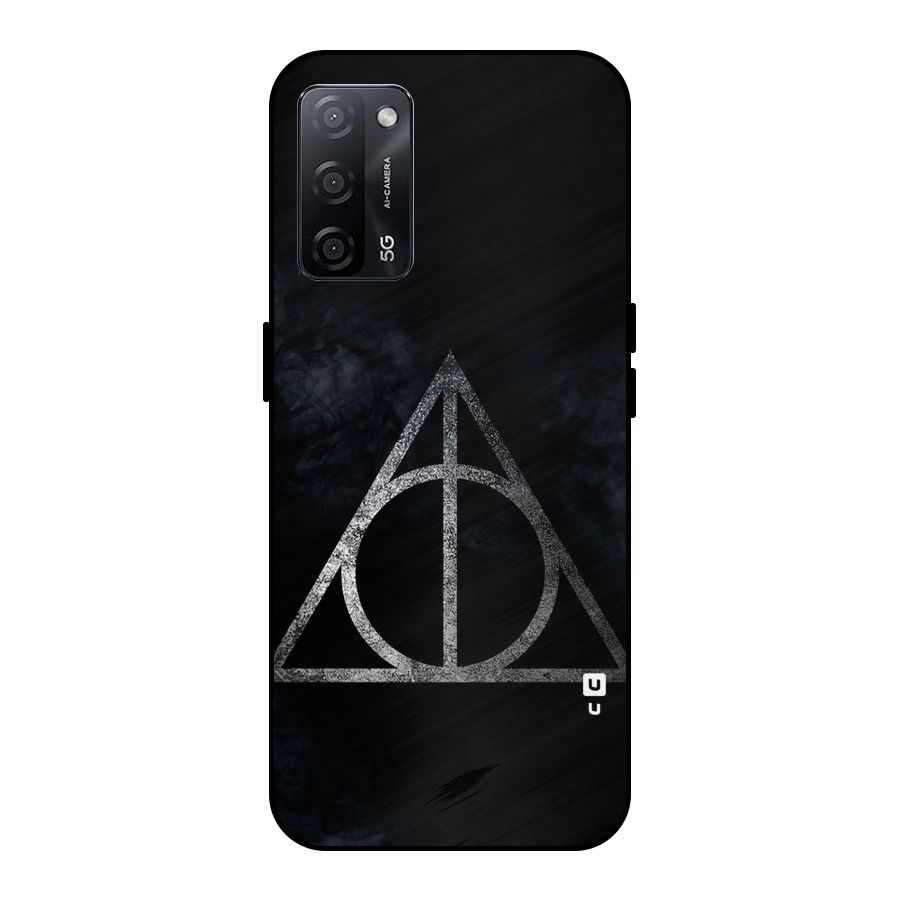 Rugged Triangle Design Metal Back Case for Oppo A53s 5G