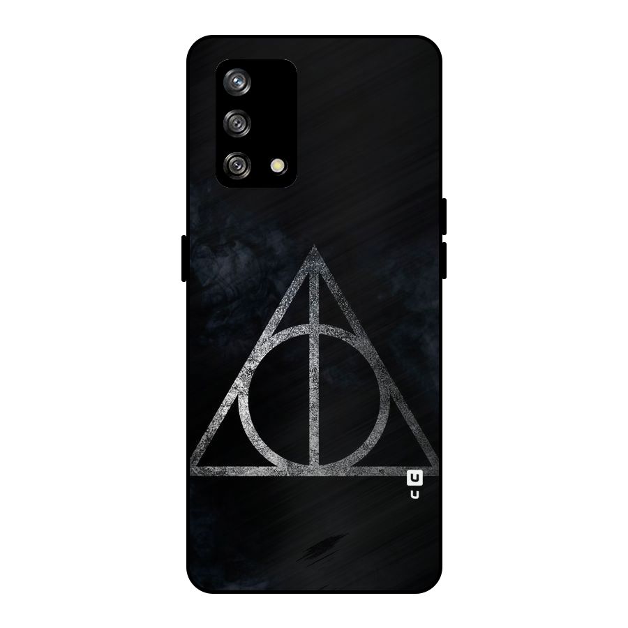 Rugged Triangle Design Metal Back Case for Oppo F19
