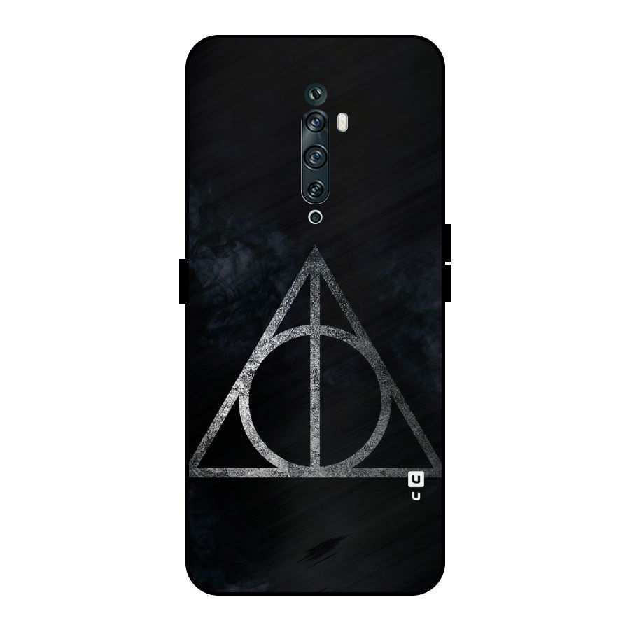 Rugged Triangle Design Metal Back Case for Oppo Reno2 F