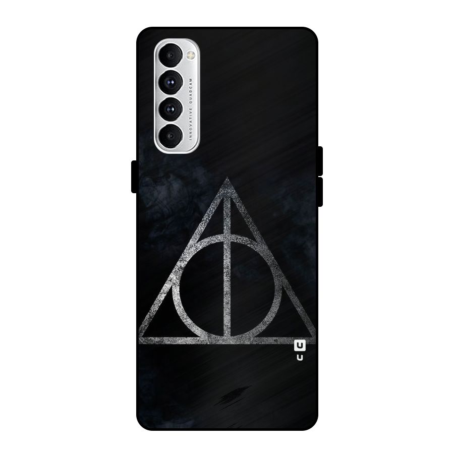 Rugged Triangle Design Metal Back Case for Oppo Reno4 Pro