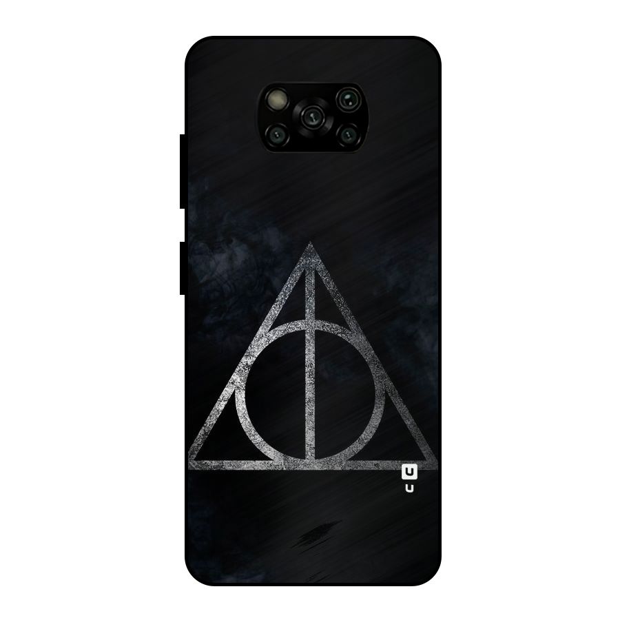 Rugged Triangle Design Metal Back Case for Poco X3