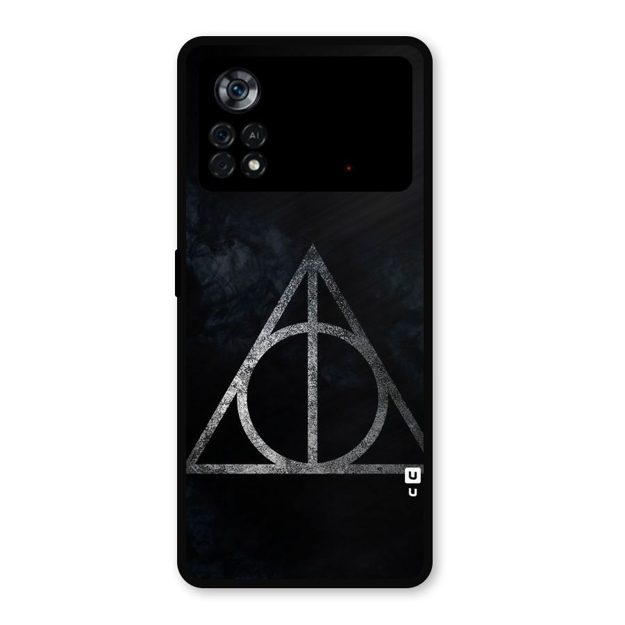 Rugged Triangle Design Metal Back Case for Poco X4 Pro 5G