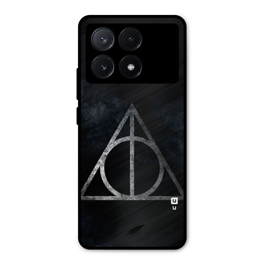 Rugged Triangle Design Metal Back Case for Poco X6 Pro