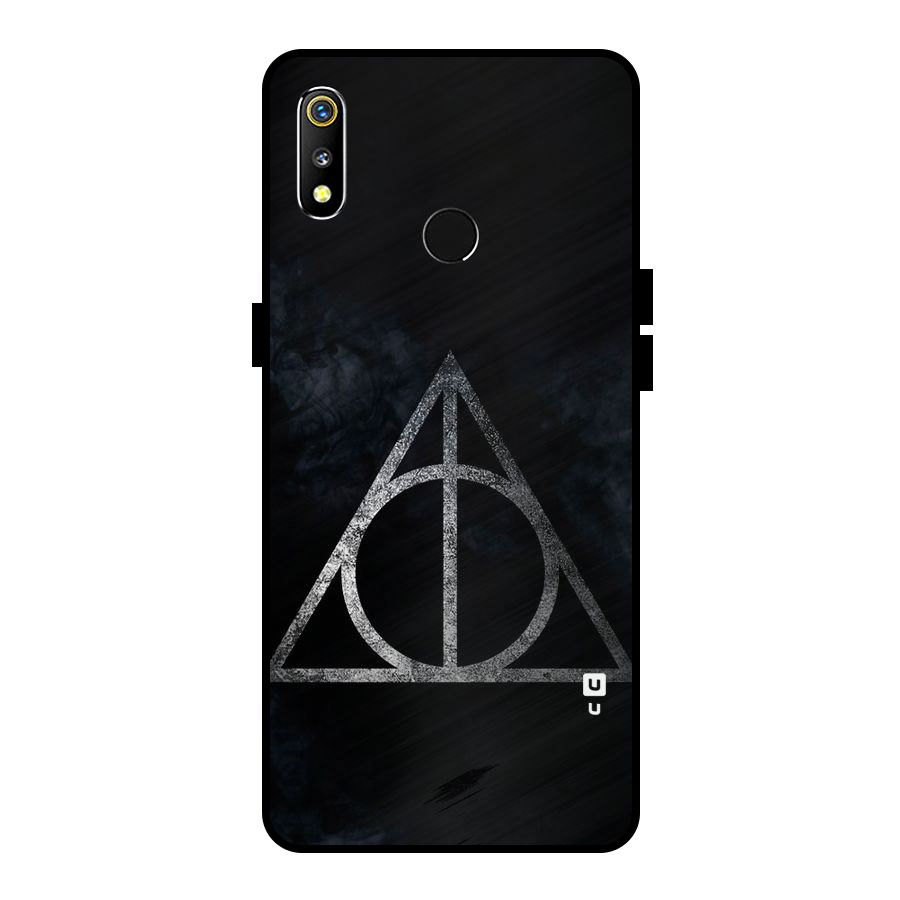 Rugged Triangle Design Metal Back Case for Realme 3