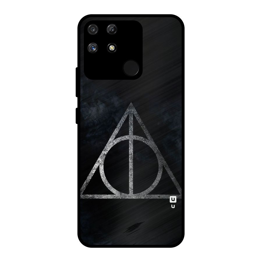 Rugged Triangle Design Metal Back Case for Realme Narzo 50A