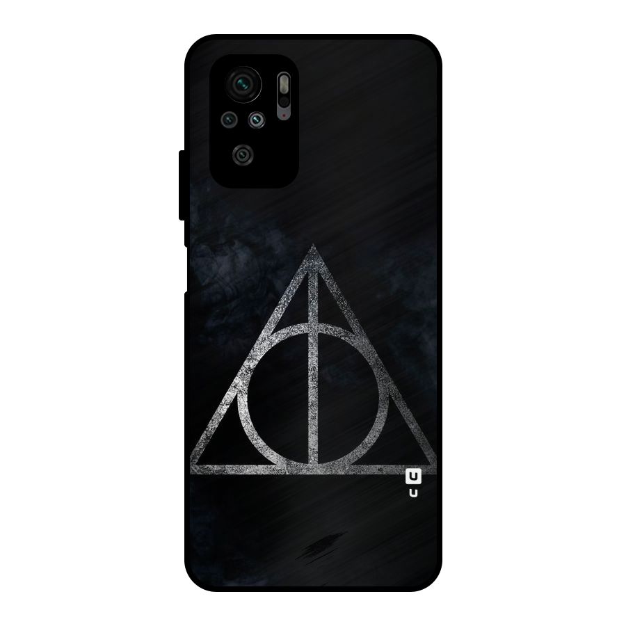 Rugged Triangle Design Metal Back Case for Redmi Note 10