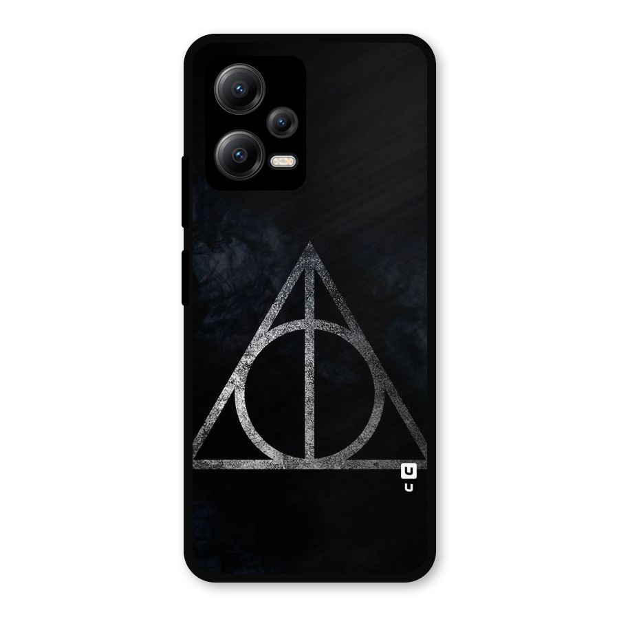 Rugged Triangle Design Metal Back Case for Redmi Note 12 5G