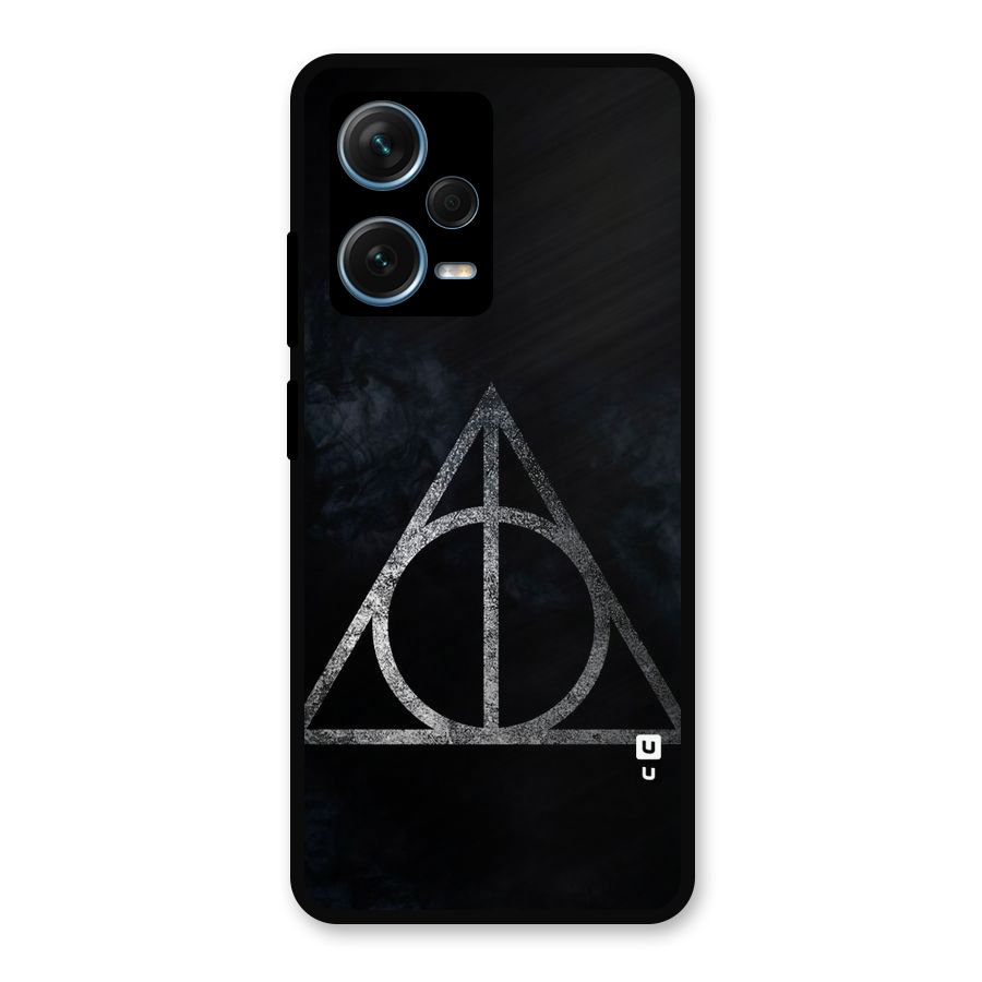 Rugged Triangle Design Metal Back Case for Redmi Note 12 Pro Plus 5G