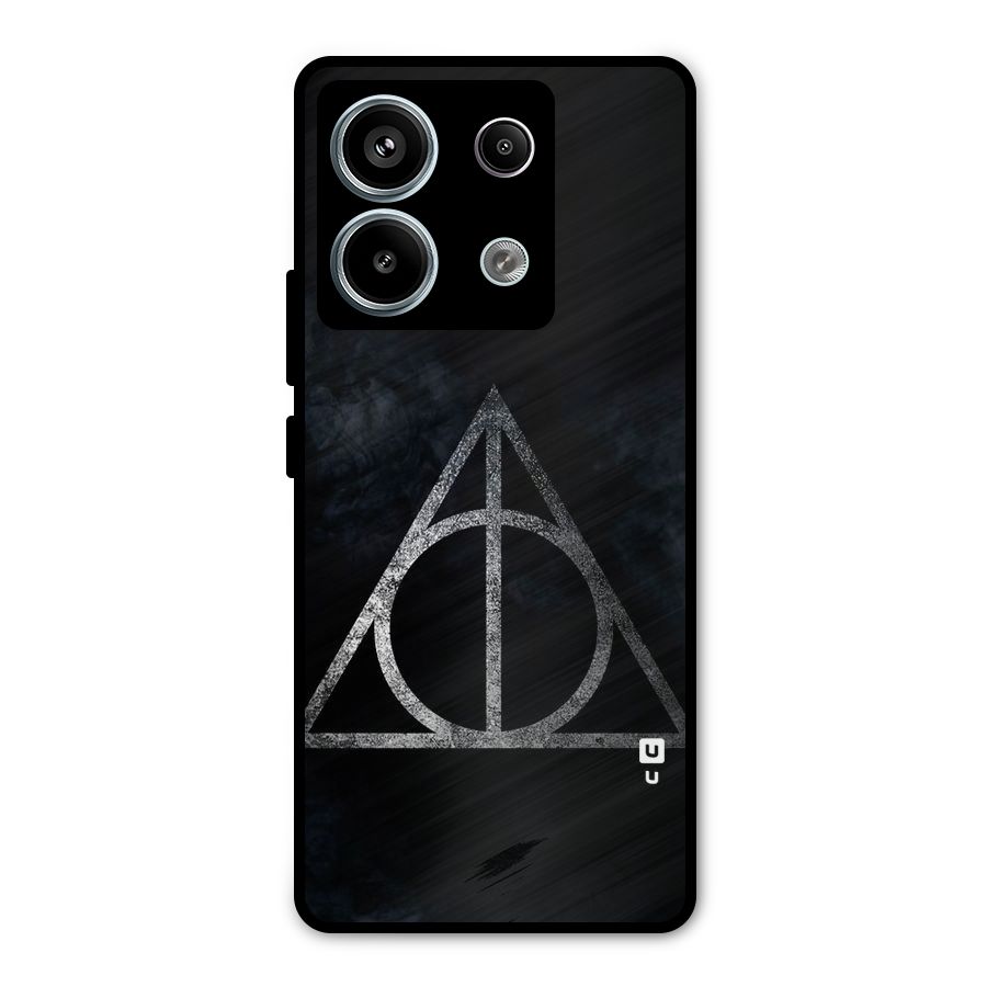 Rugged Triangle Design Metal Back Case for Redmi Note 13 Pro 5G