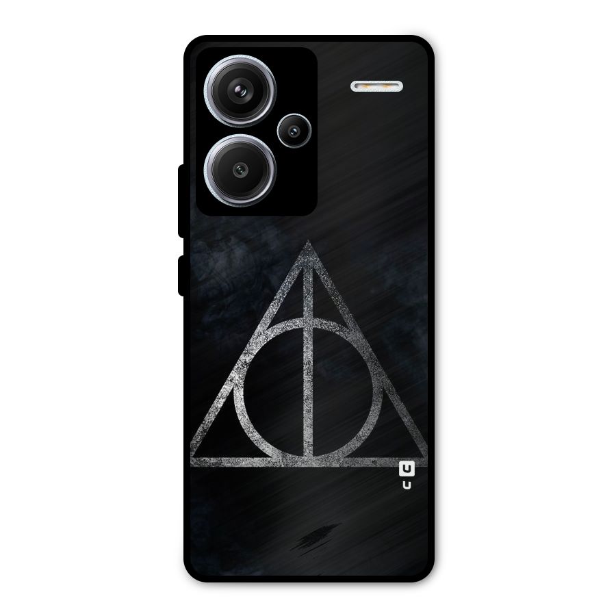 Rugged Triangle Design Metal Back Case for Redmi Note 13 Pro Plus