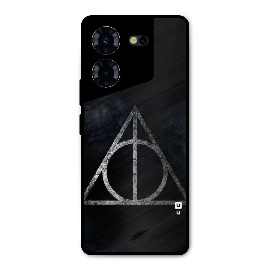 Rugged Triangle Design Metal Back Case for Tecno Pova 5 Pro 5G