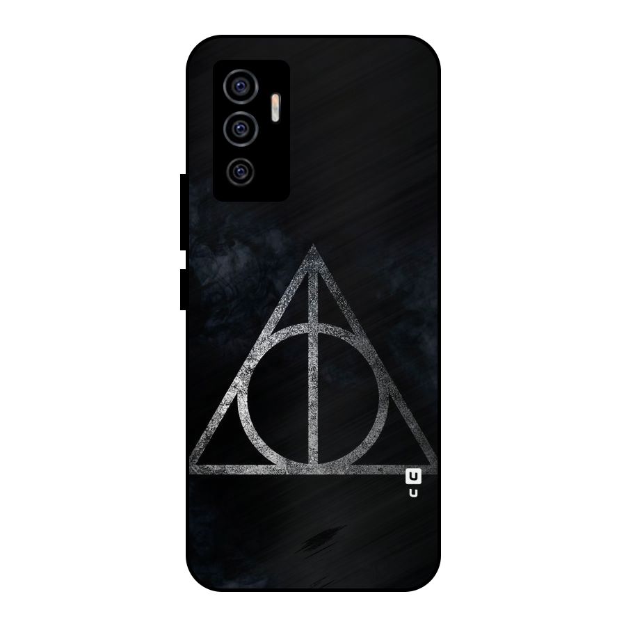Rugged Triangle Design Metal Back Case for Vivo V23e