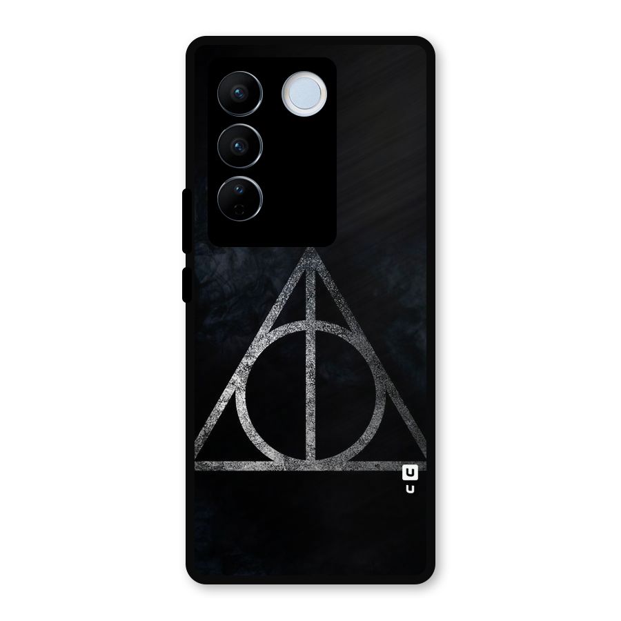 Rugged Triangle Design Metal Back Case for Vivo V27