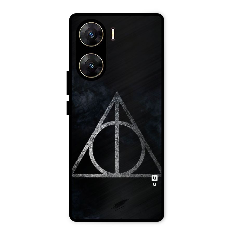 Rugged Triangle Design Metal Back Case for Vivo V29e