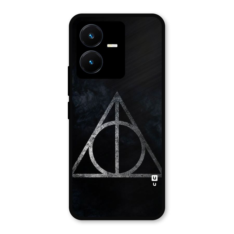 Rugged Triangle Design Metal Back Case for Vivo Y22s