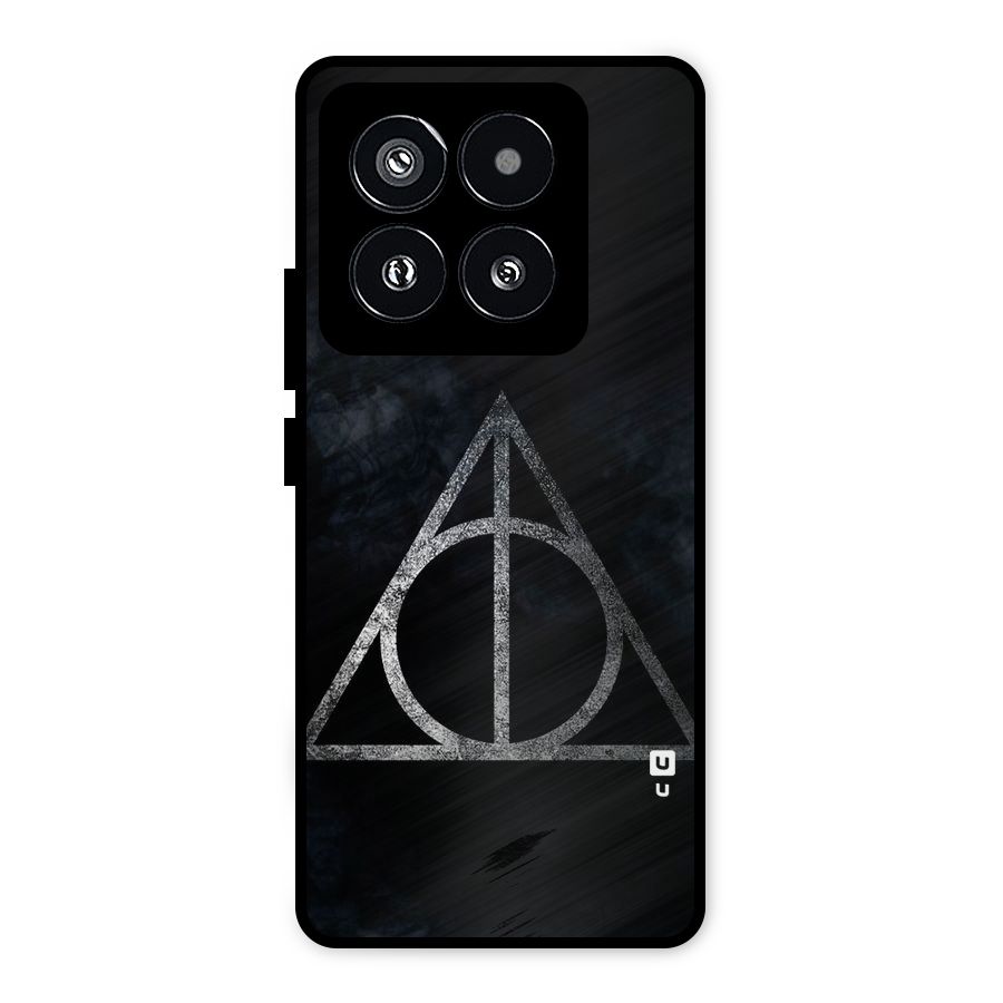 Rugged Triangle Design Metal Back Case for Xiaomi 14 Pro