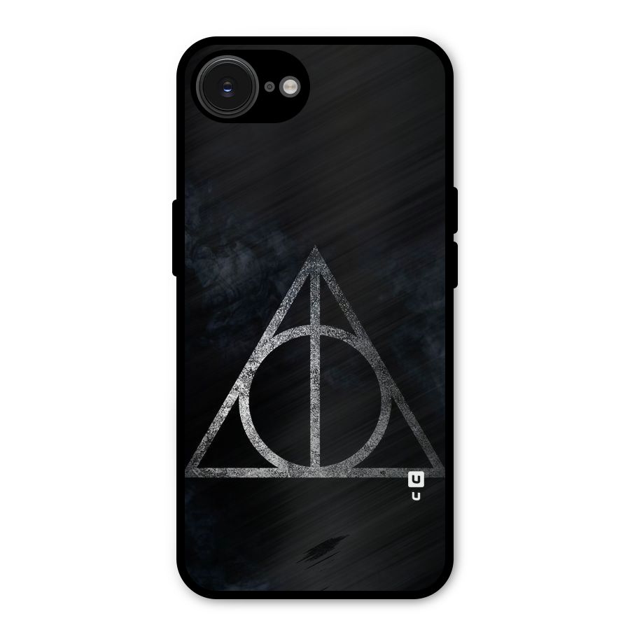 Rugged Triangle Design Metal Back Case for iPhone 16e