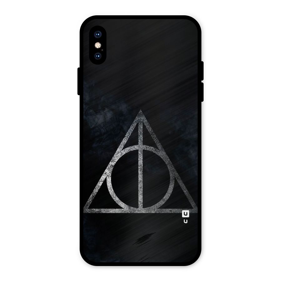 Rugged Triangle Design Metal Back Case for iPhone XS Max