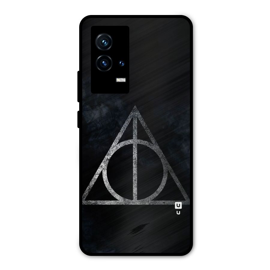 Rugged Triangle Design Metal Back Case for iQOO 9 5G