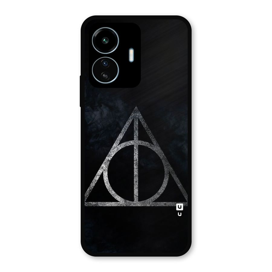 Rugged Triangle Design Metal Back Case for vivo iQOO Z6 Lite 5G