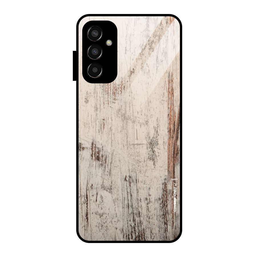 Rugged Wooden Texture Glass Back Case for Galaxy F13