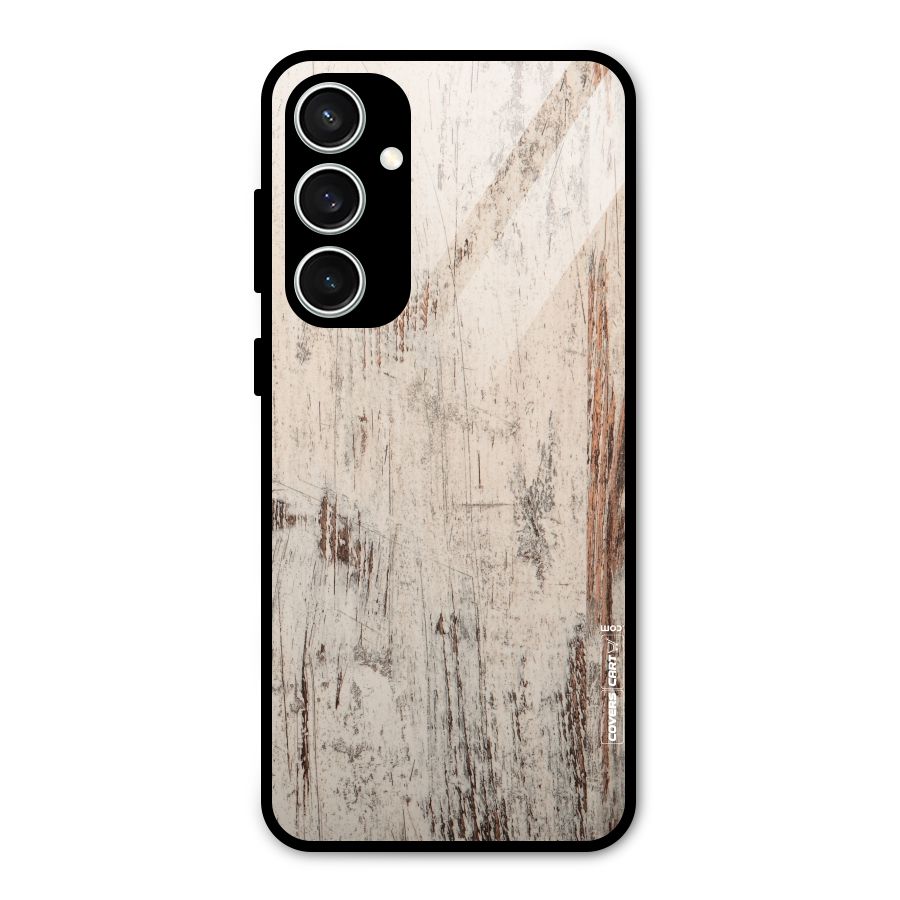 Rugged Wooden Texture Glass Back Case for Galaxy S23 FE