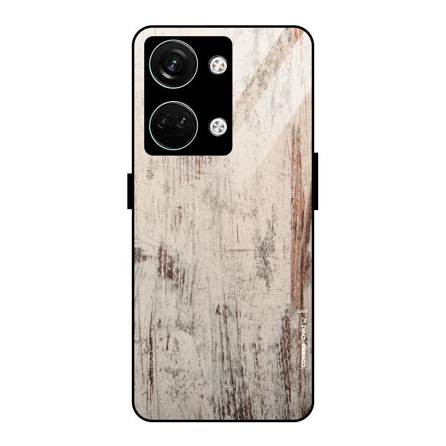 Rugged Wooden Texture Glass Back Case for Oneplus Nord 3