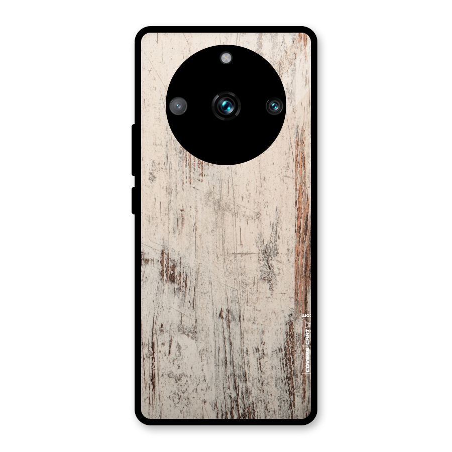 Rugged Wooden Texture Glass Back Case for Realme 11 Pro