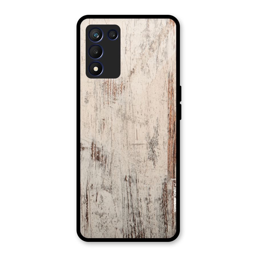 Rugged Wooden Texture Glass Back Case for Realme 9 5G Speed