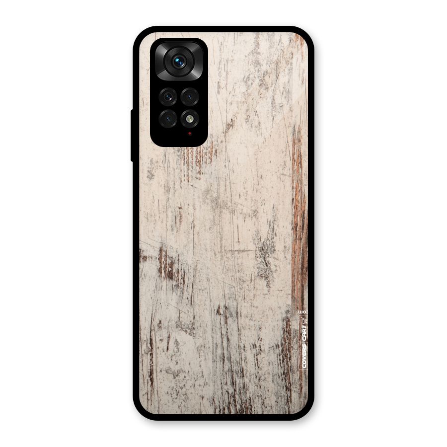 Rugged Wooden Texture Glass Back Case for Redmi Note 11S