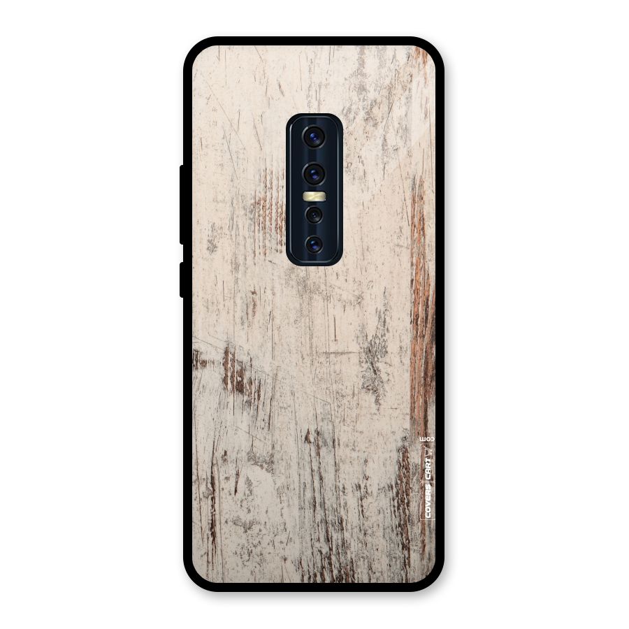 Rugged Wooden Texture Glass Back Case for Vivo V17 Pro