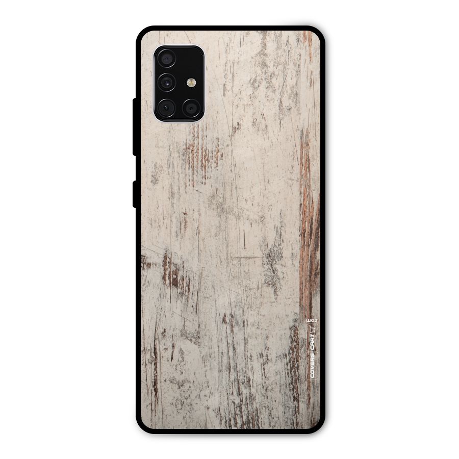 Rugged Wooden Texture Metal Back Case for Galaxy A51