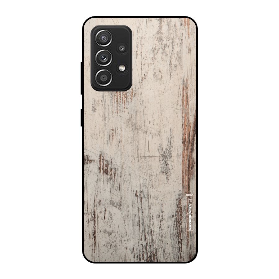 Rugged Wooden Texture Metal Back Case for Galaxy A52s 5G