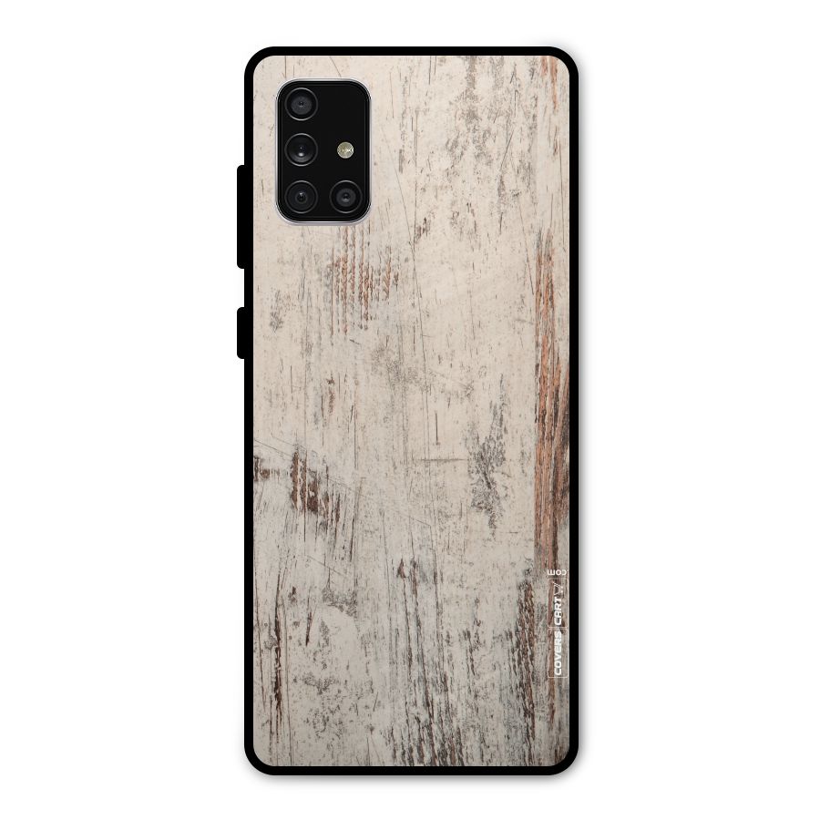 Rugged Wooden Texture Metal Back Case for Galaxy A71