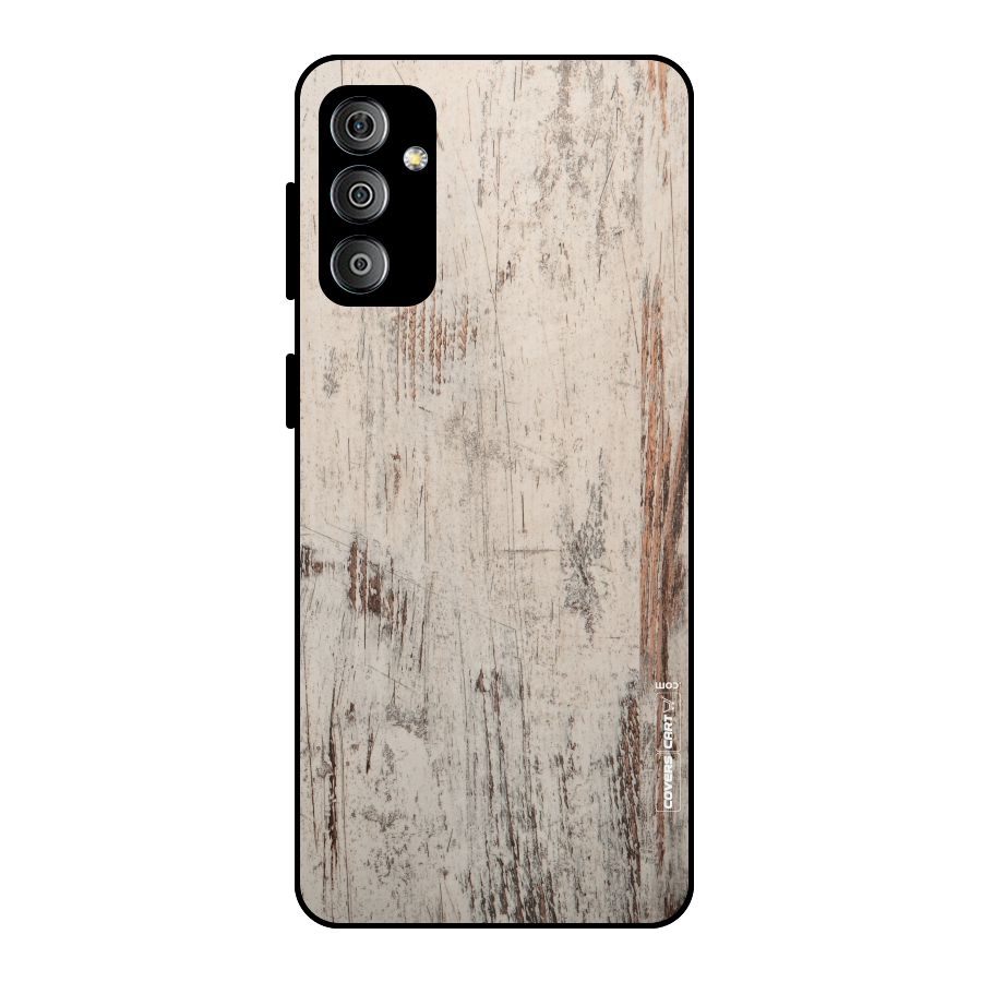 Rugged Wooden Texture Metal Back Case for Galaxy F23
