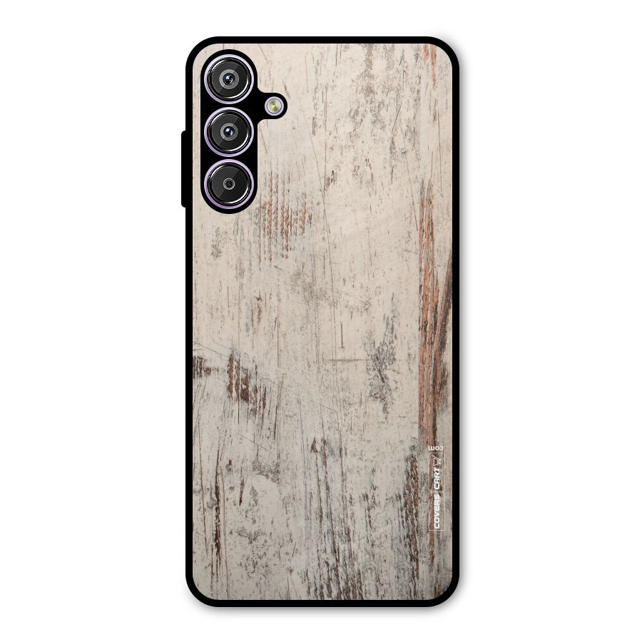 Rugged Wooden Texture Metal Back Case for Galaxy M15
