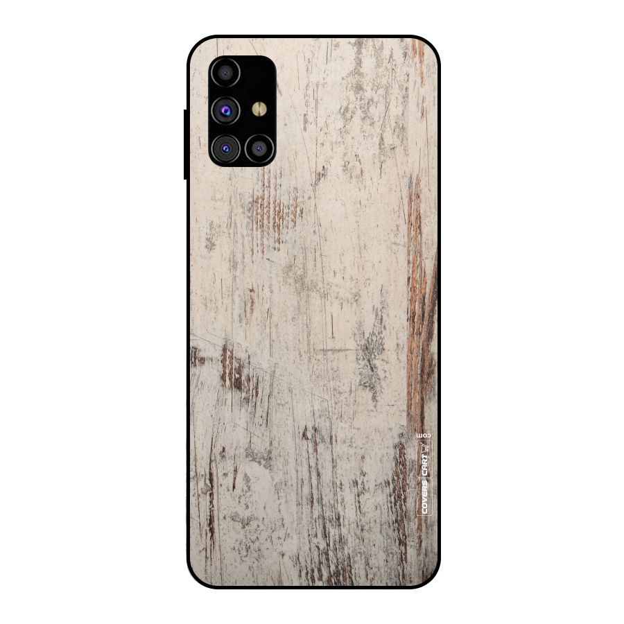 Rugged Wooden Texture Metal Back Case for Galaxy M31s