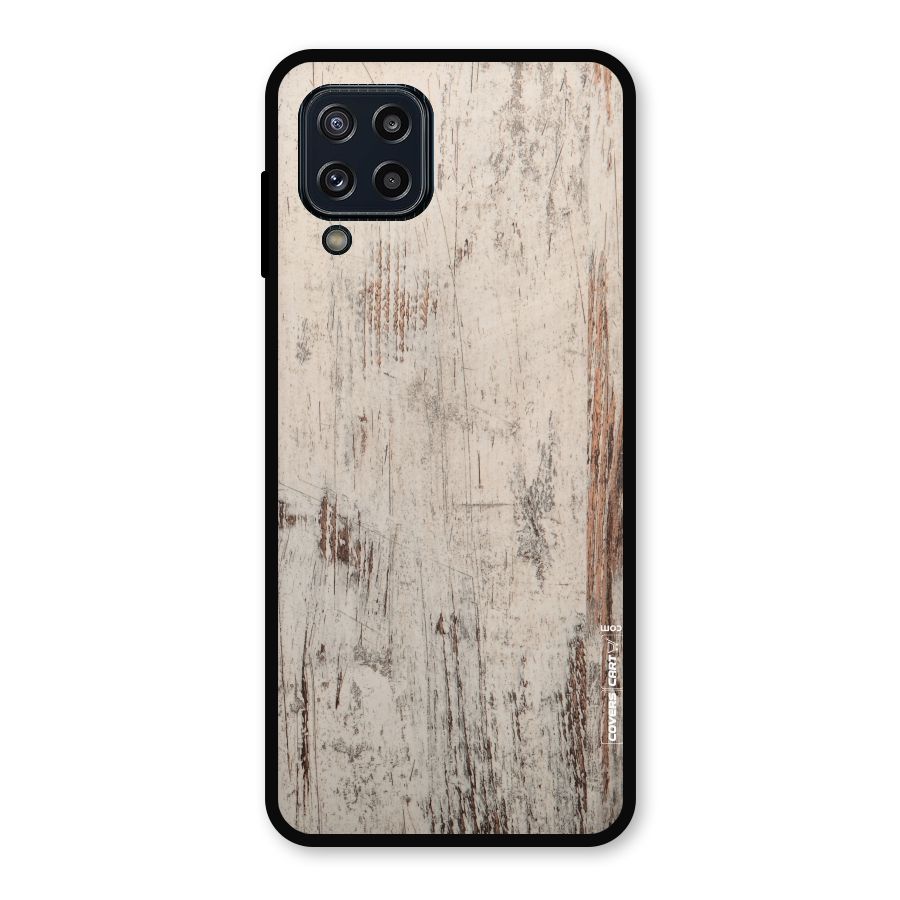 Rugged Wooden Texture Metal Back Case for Galaxy M32