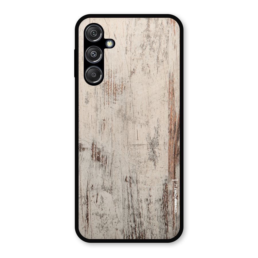 Rugged Wooden Texture Metal Back Case for Galaxy M34 5G