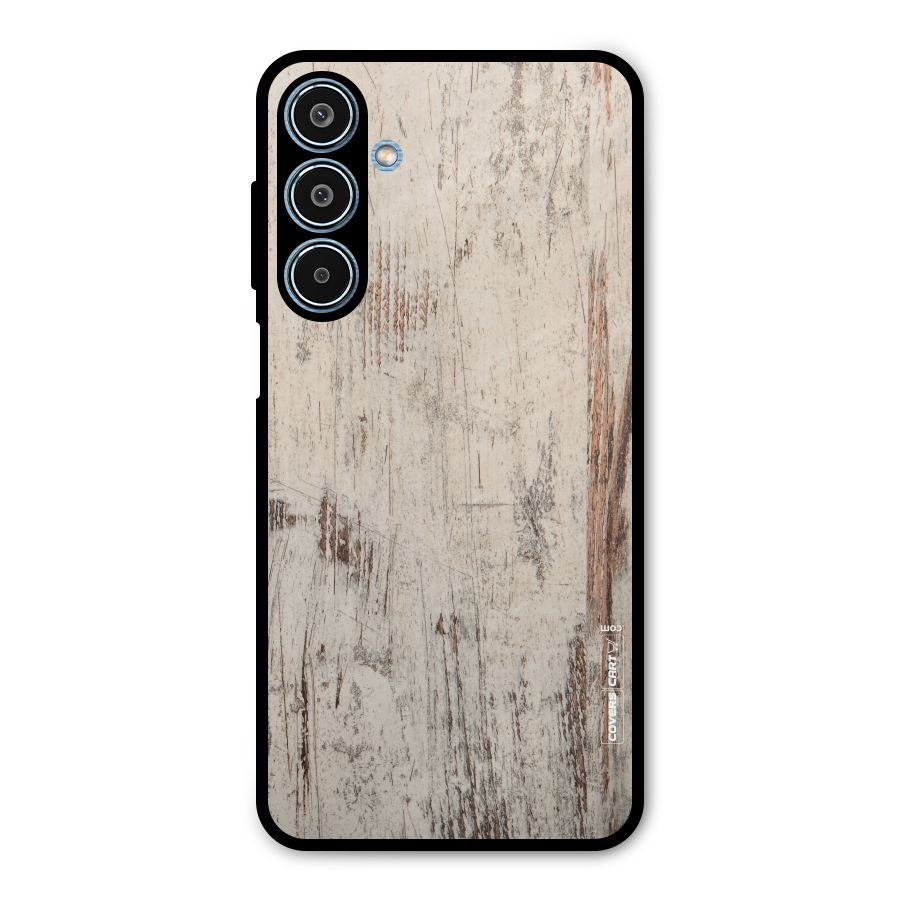 Rugged Wooden Texture Metal Back Case for Galaxy M35