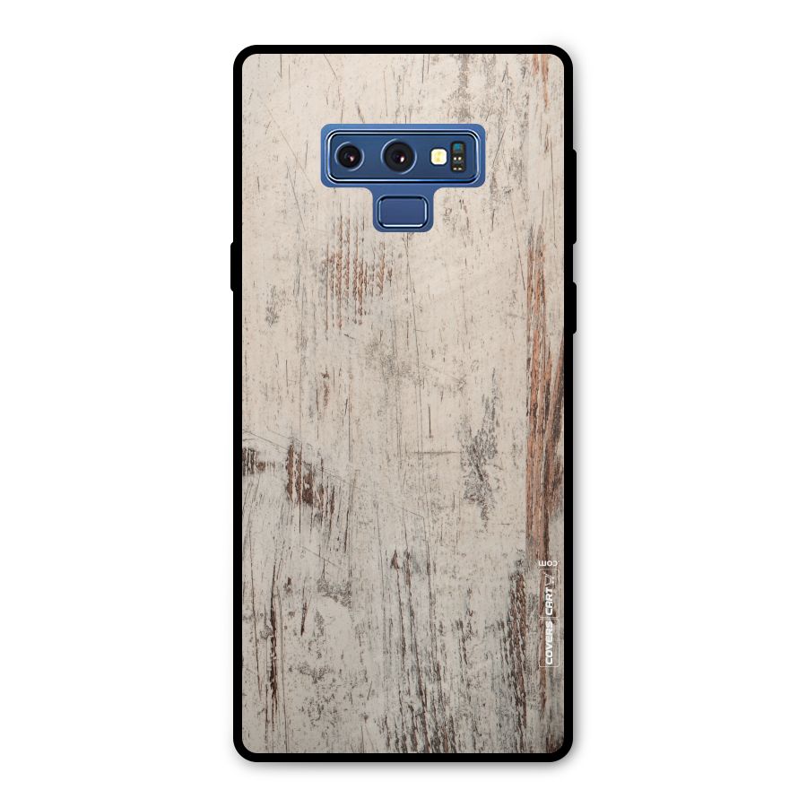 Rugged Wooden Texture Metal Back Case for Galaxy Note 9