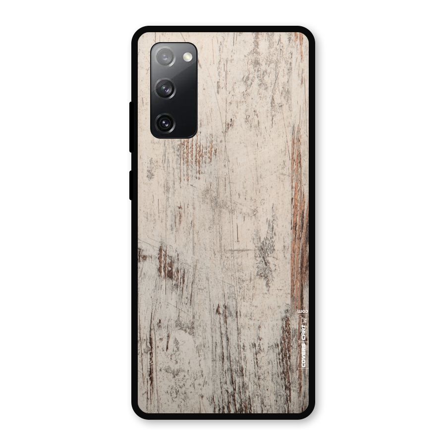 Rugged Wooden Texture Metal Back Case for Galaxy S20 FE 5G