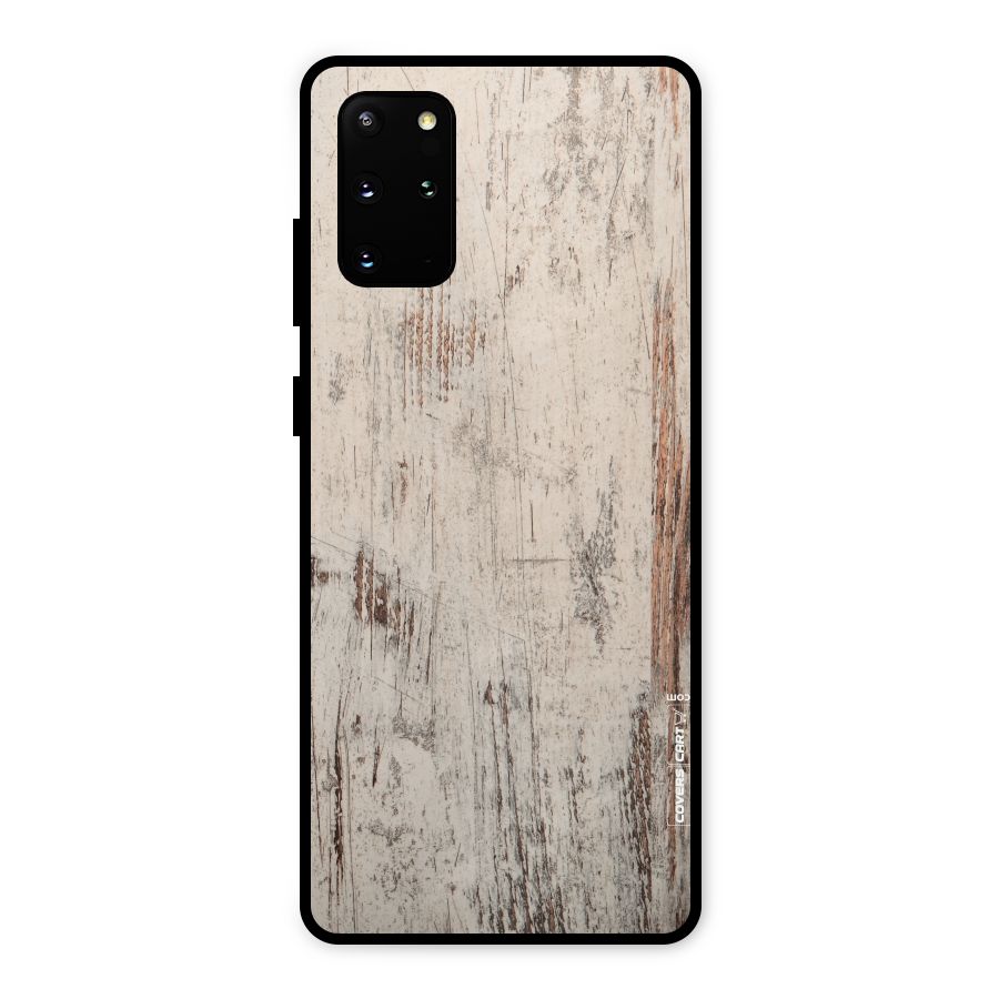 Rugged Wooden Texture Metal Back Case for Galaxy S20 Plus